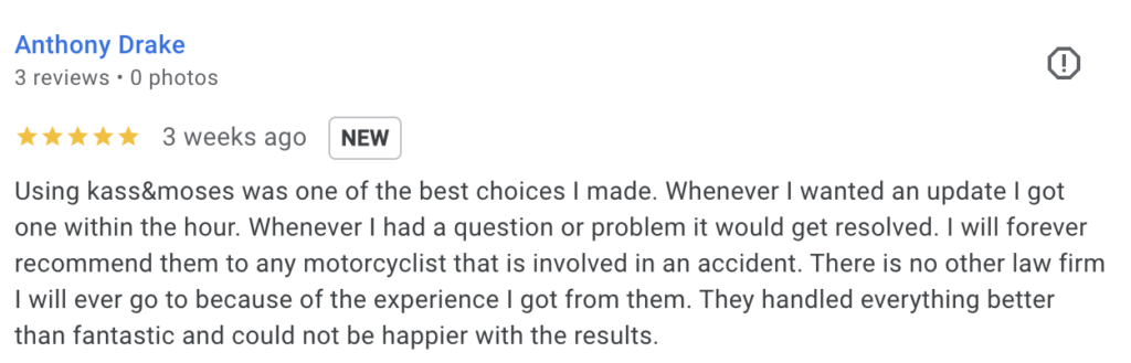 Auto Accident Client Review